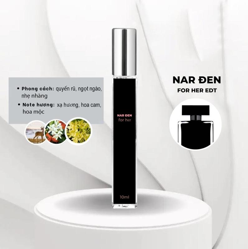 Nước Hoa Nữ Nar Đen Chiết 10ml Hương Thơm Quyến Rũ, Nhẹ Nhàng, Ngọt Ngào