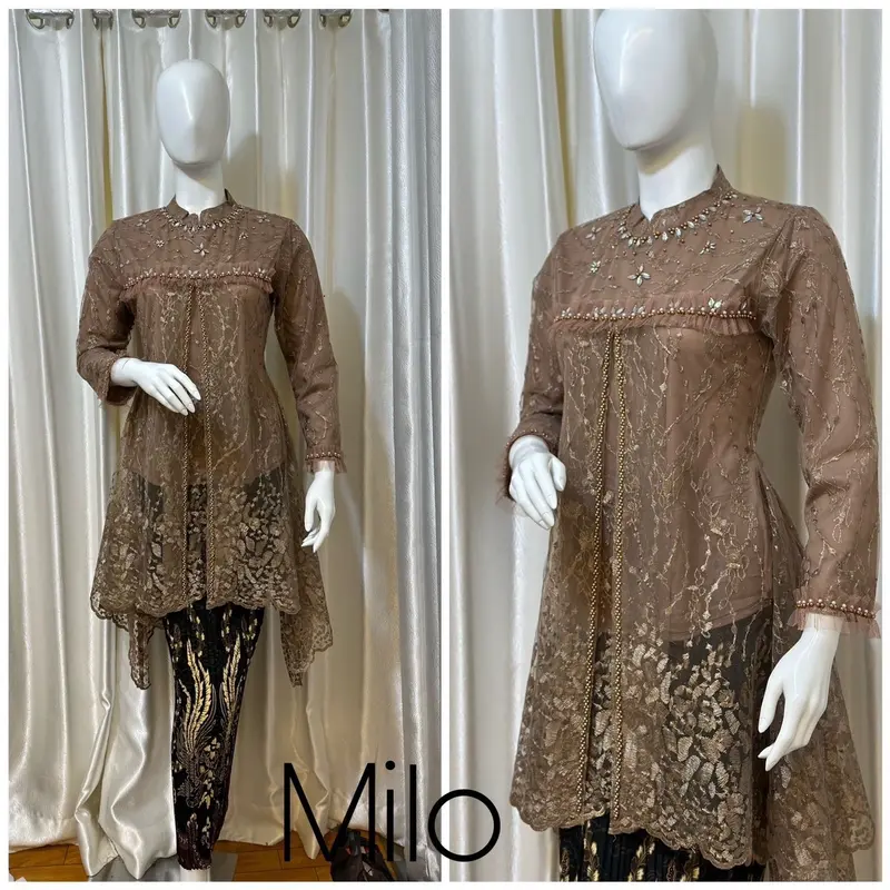 Kebaya Modern Baby Doll Payet Polos 6