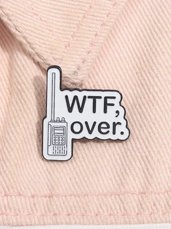Funny Walkie Talkie Design Brooch, Cute Letter Design Brooch, Fashion Accessories for Men & Women, Trendy All-match & Exquisite Brooch for Birthday Gift, Gifts for Wife 3