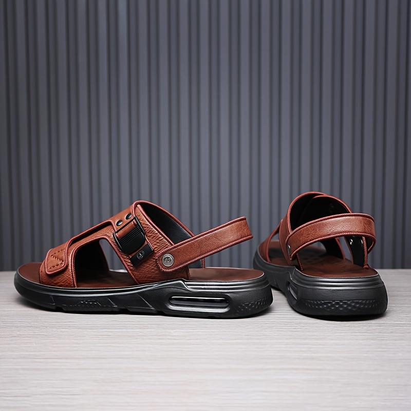 [Black Sandals] Black Breathable Men's Sandals | Versatile, Air-Cushioned Sole, Adjustable Strap for Comfort - Ideal for Outdoor, Beach & Casual Wear 7