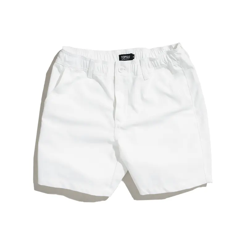 Quần Short Kaki Basic Chun Kéo Khóa Vải Kaki Cá Sấu, Co Giãn Thoải Mái, Trẻ Trung Nam Menswear Có Túi Kem Kem 6