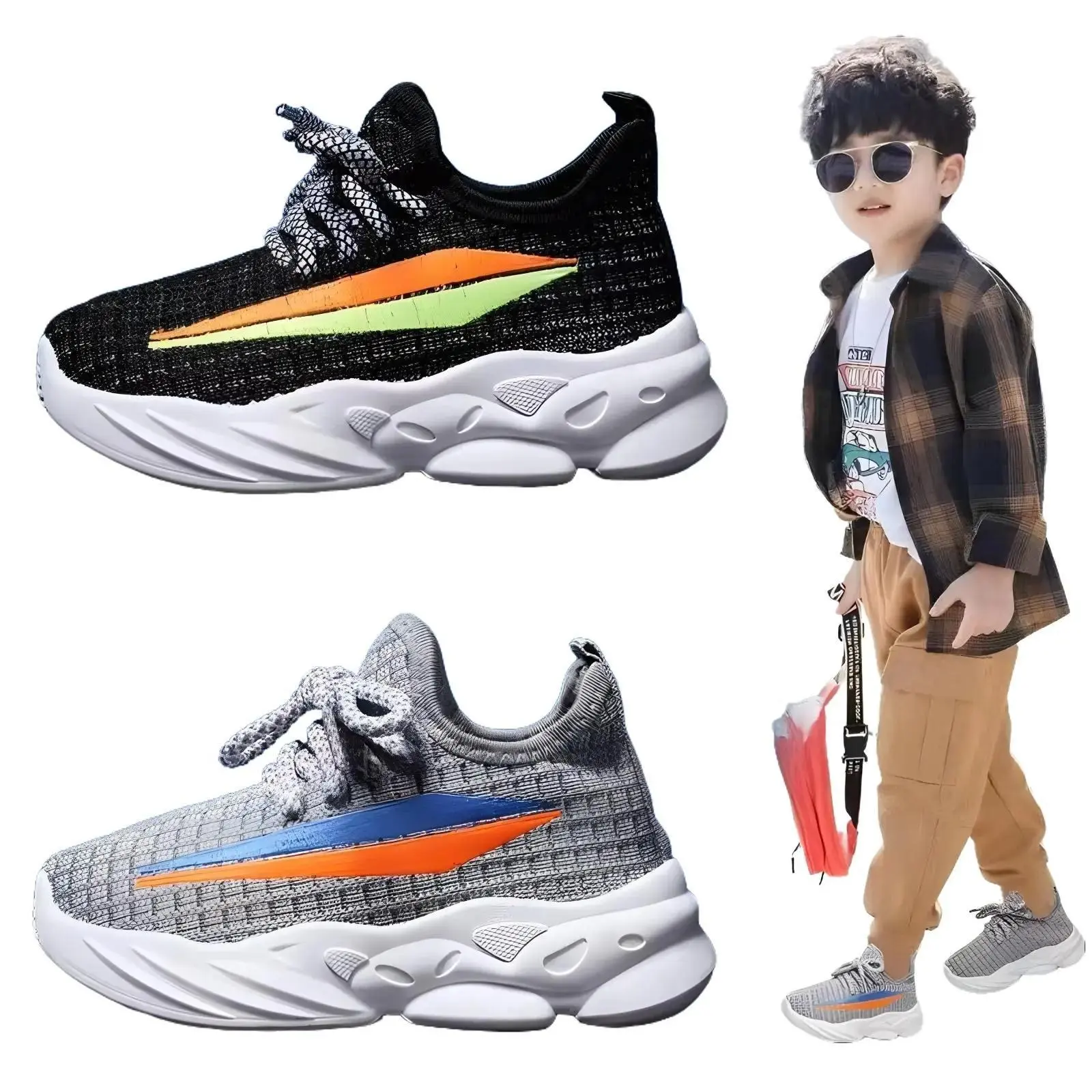 Children's shoes, Korean style casual sports shoes, fashionable soft-soled coconut shoes