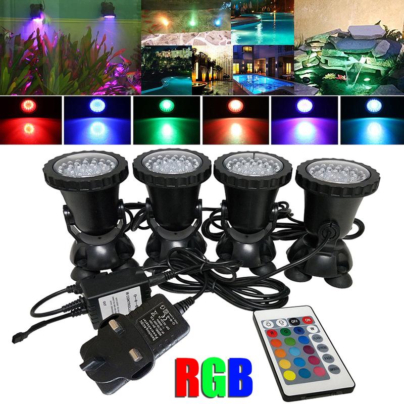 Lampu Bawah Air LED, Lampu Kalis Air, RGB, 36 LED, Lampu Sorot Bawah ...