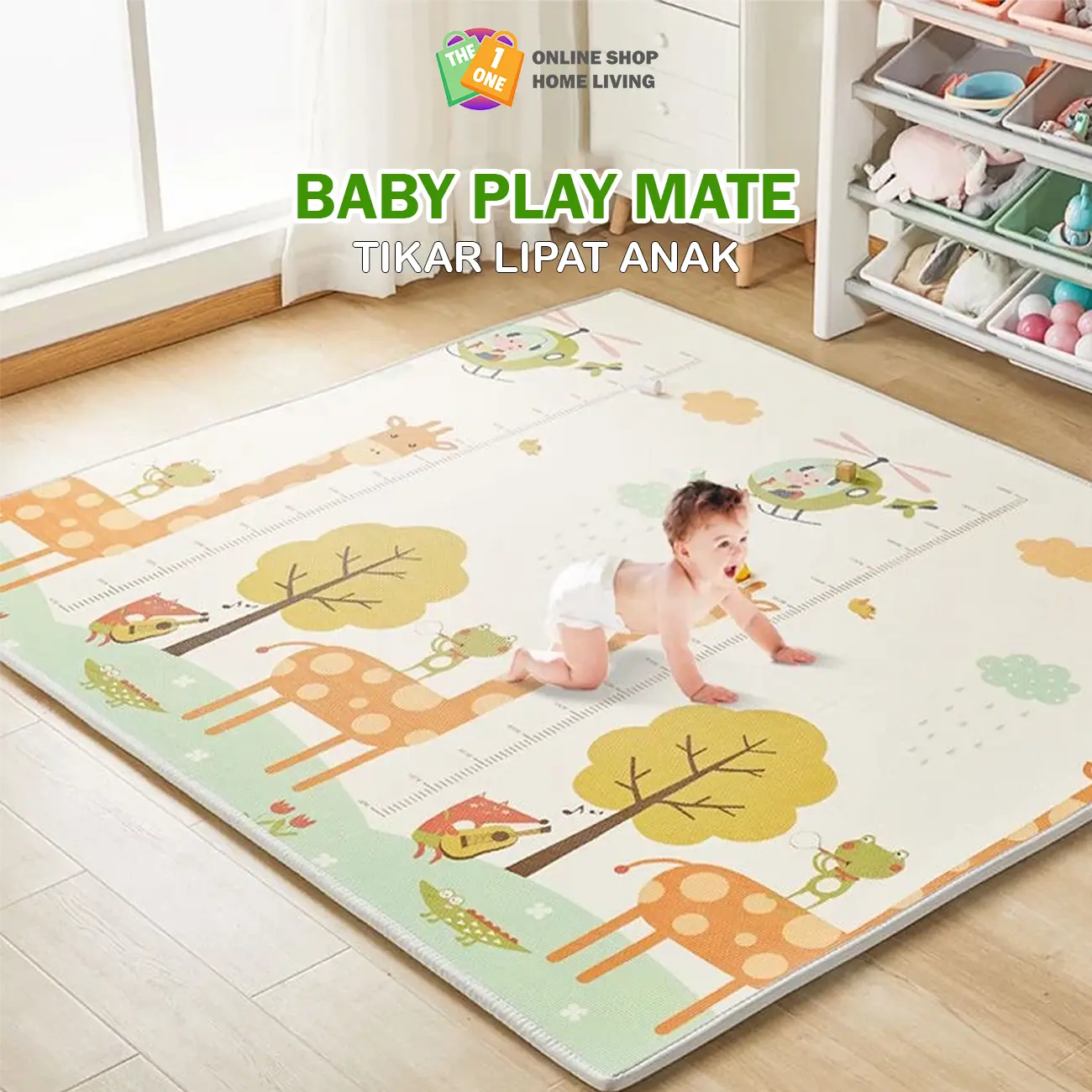 BONUS TAS Tikar Lipat  180X200 8MM & 6MM / Karpet Lipat Anak Waterproof Baby Playmat Foam Bayi Alas playmate  tebal