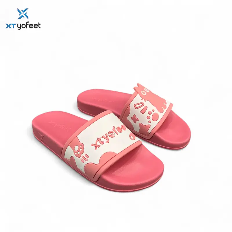 [ FULL BOX ] Dép nam nữ quai cao su họa tiết MÈO HELLO,dép cá  bản full nhiều màu hot trend (XC 46)DéP Slipper Đế Bằng Quai Ngang Dép Lê 3