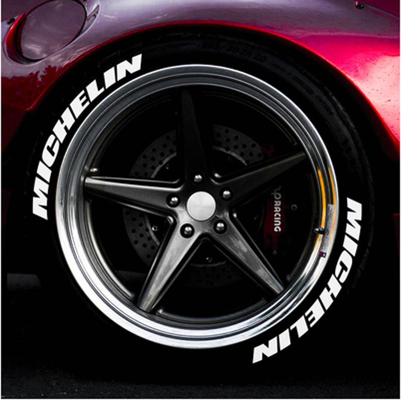 Product Introduction of 1 Set MICHELIN Tire Sticker 3D Letter Car Decoration Decal Universal Styling Sticker DIY Car Modication Accessories for 1 Wheel 24