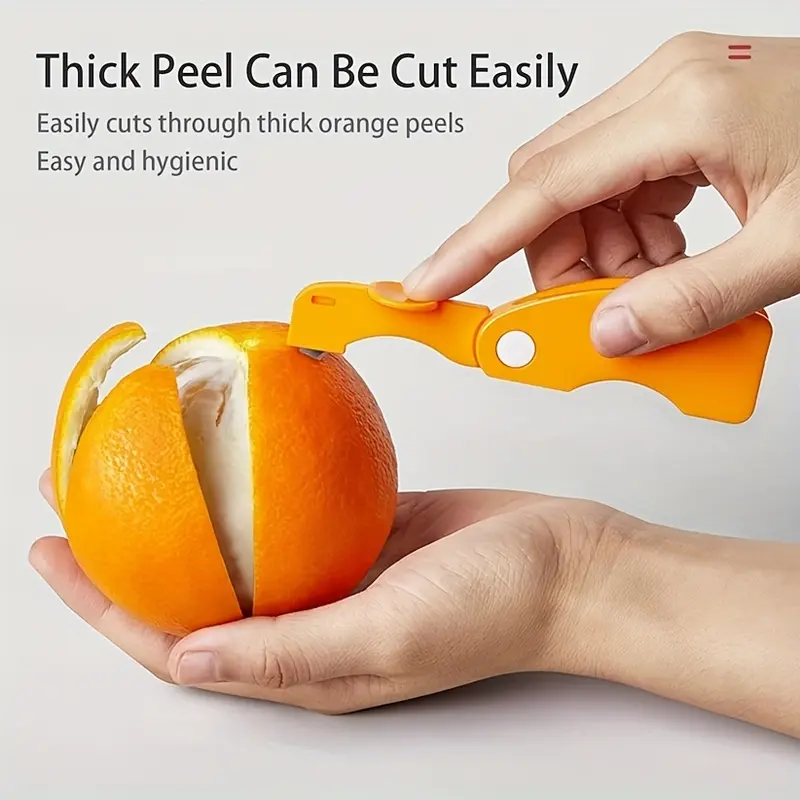Dụng Cụ Gọt Vỏ Trái Cây, 1 Cái, Dụng Cụ Gọt Nhựa Đa Năng Gấp Gọn, Thích Hợp Cho Trái Cây Như Mơ, Chanh, Dứa, Xoài Và Chuối, Thiết Bị Gọt Vỏ Màu Cam Nhà Bếp Sáng Tạo 6