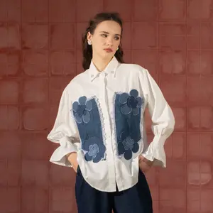 Mesz - Atasan Kemeja Denim Katun Rebecca The Times