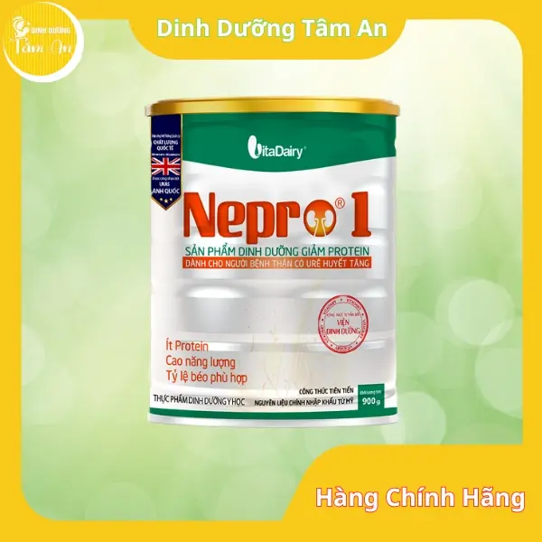 Sữa bột Nepro 1 900g giảm Protein dành cho người bệnh thận chưa chạy/lọc