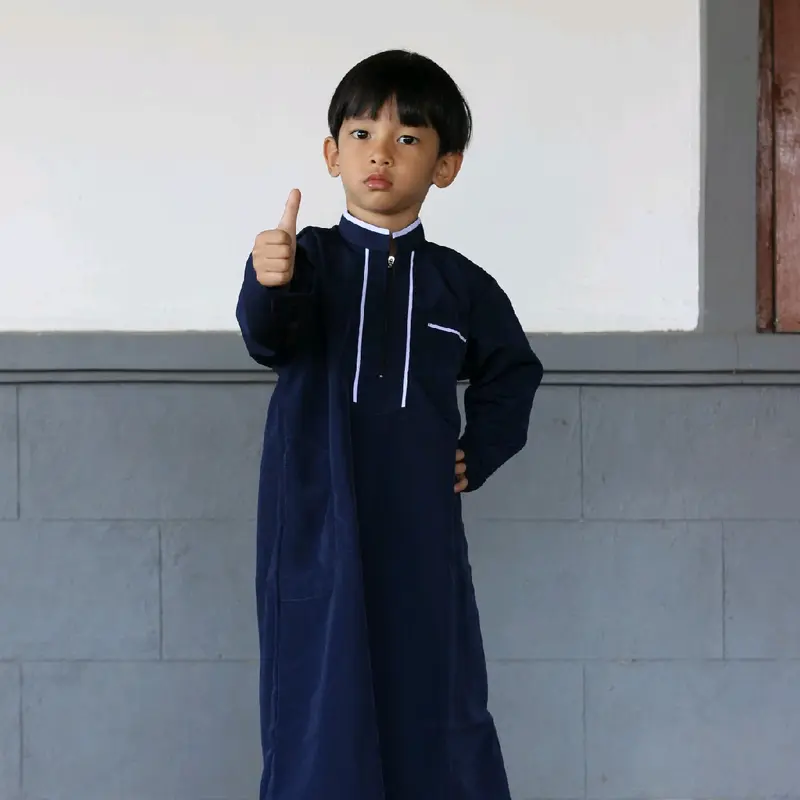 Jubah gamis Anak Laki-laki Usia 1__3__5__7 _9_11_13Tahun Setrip 2