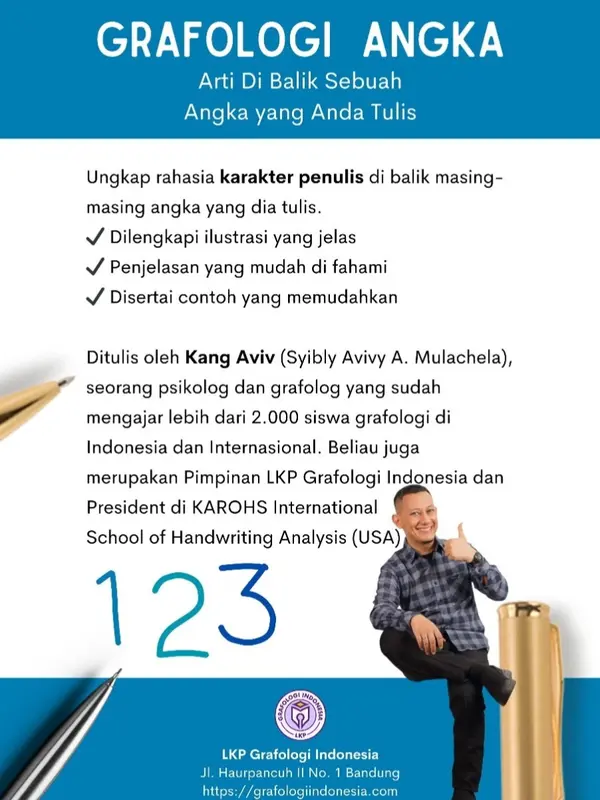 Buku Grafologi Alfabet BONUS Buku Grafologi Angka 4