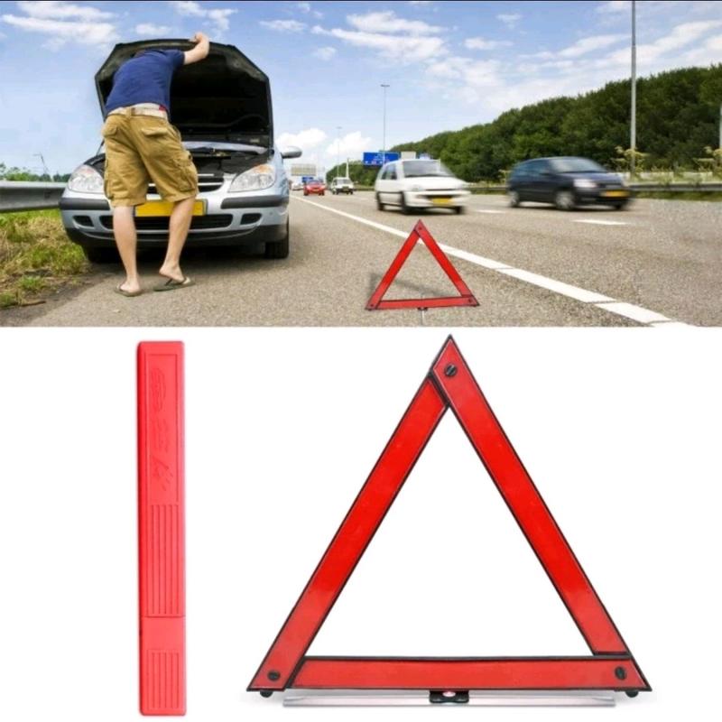 Segitiga Aksesoris Mobil Mogok Darurat di Jalan Segitiga Strip Reflektor Lipat Merah 3