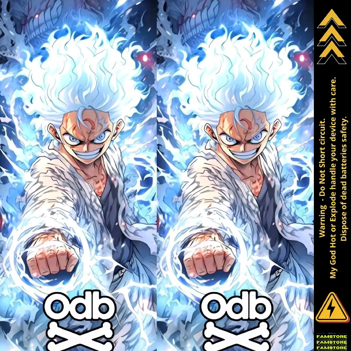 FAMSTORE - Stiker Skin Wrap Baterai 18650 O D B X One Piece Full Motif Untuk Melindungi Baterai Dan Memperindah Tampilan Baterai