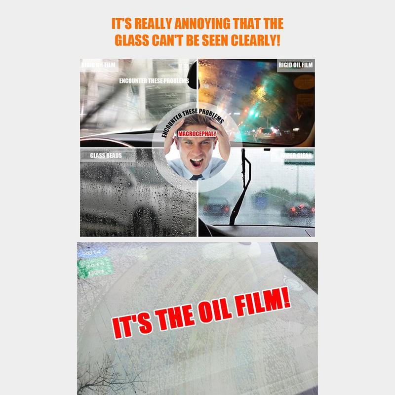 Product Introduction of Car Front Windshield Oil Film Cleaning Paste Strong Auto Glass Water Cleaning Agent Car Glass Cleaner Oil Film Remover 33
