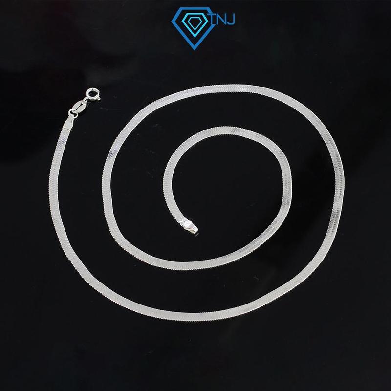 Dây chuyền bạc nam sợi dẹp cá tính DCK0060 - Trang Sức TNJ