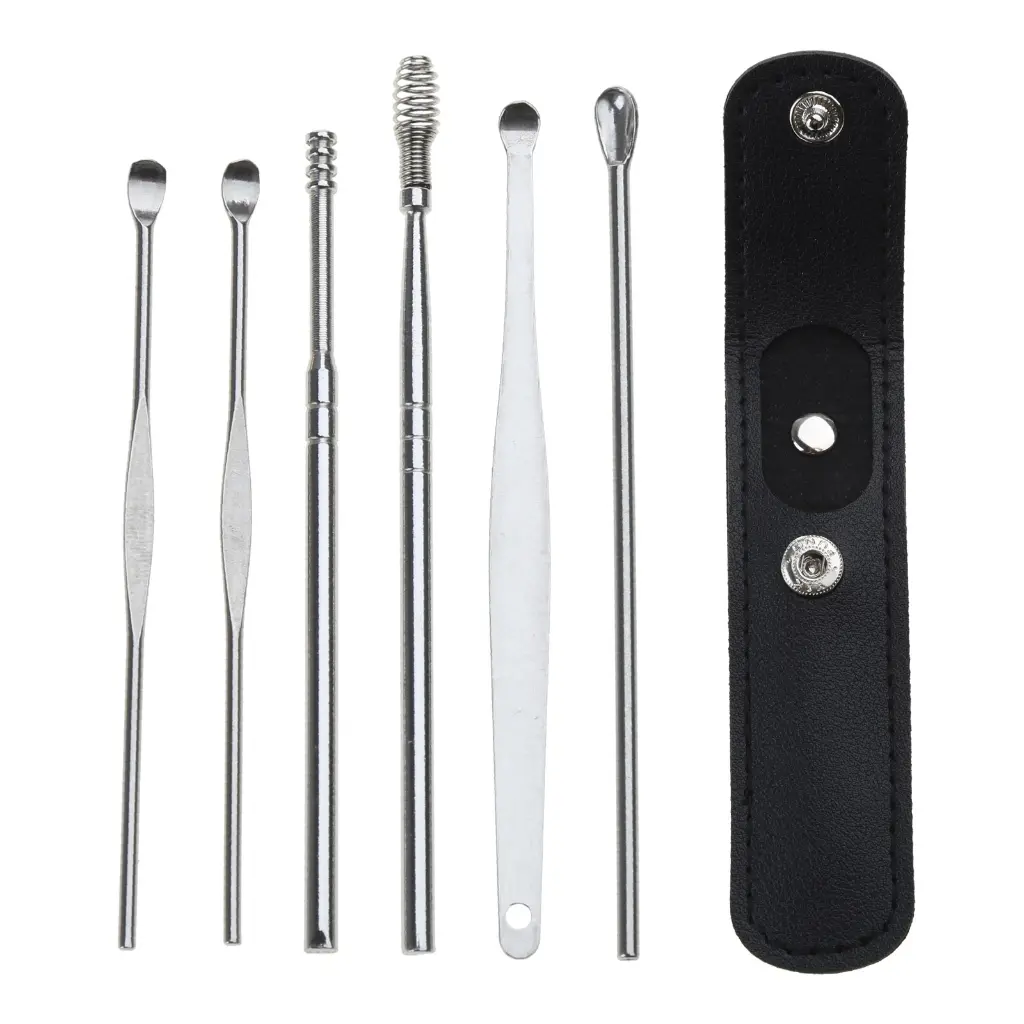 Ear Wax Removal set Ear Curette Ear Wax Remover Tool Earwax Removal set Storage Box Simple to Use Painless Ear Pick