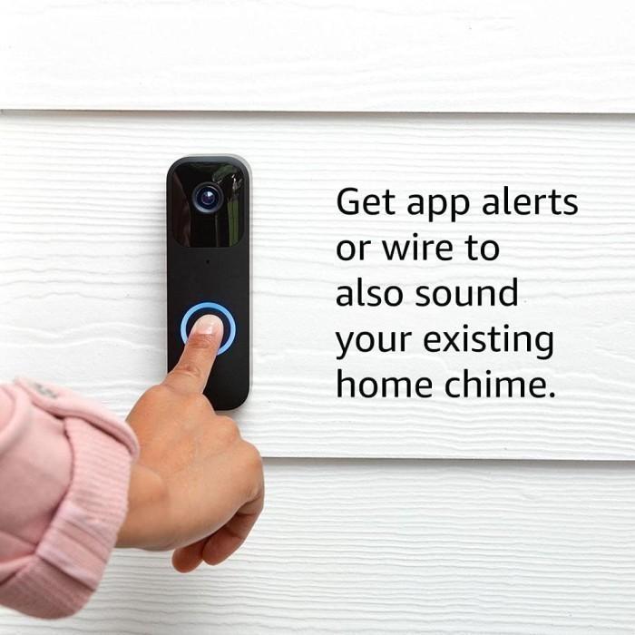 Blink Video Doorbell include sync Module 2 | Two-way audio, HD video, motion and chime app alerts and Alexa enabled — wired or wire-free