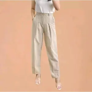 Celana Baggy Pants Wanita American Drill Premium Celana Kantor Wanita Beggypants - Celana Bahan Wanita