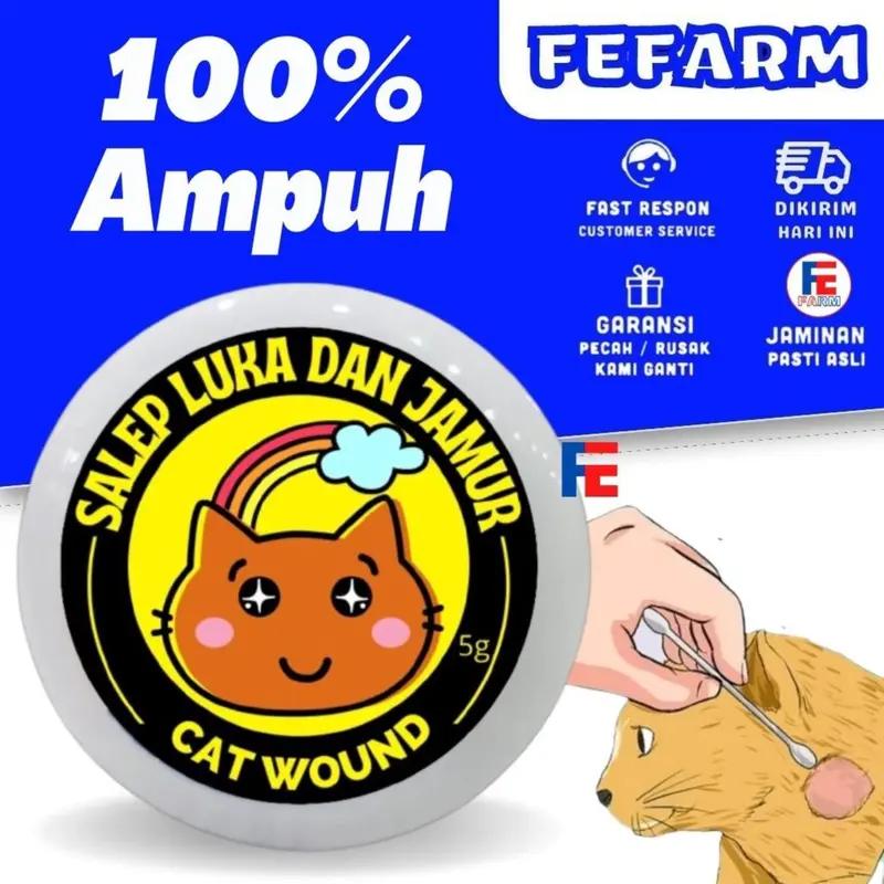 SALEP LUKA LUAR BASAH DAN JAMUR KUCING ANJING AMAN TERJILAT 0