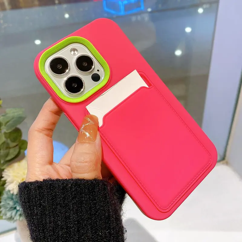 2 in 1 Phone Case with Card Slot, Anti-fall Phone Case, Anti-sweat & Anti-fingerprint Phone Cases for iPhone 11 12 13 14 15 16 Pro Max, Electronics Accessories, Safety 3