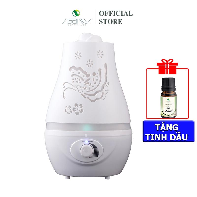 Máy Xông Tinh Dầu Phun Sương Hồ Điệp Nga My Dung Tích 2.0 L Tặng 1 Tinh Dầu Đèn Led 7 Màu Tạo Độ Ẩm Phun Tinh Dầu Máy Khuếch Tán Tinh Dầu