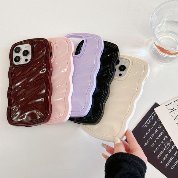 Product Introduction of Niche pleats for Apple FOR iPhone 16promax/16pro/16/15promax/15pro/15/14/14 promax/14pro/13promax/13/13pro/12/12promax/12pro/11 wave two-in-one mobile phone case 5
