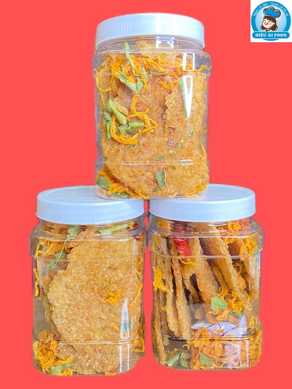 COMBO 3 Hộp cơm cháy khô gà 300g/1h Snack Ăn Vặt Food Thức Ăn Cay
