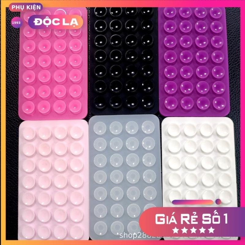 [ĐỌC MÔ TẢ] Bộ 48,56,80 Chân Hít Silicone (2 Mặt, Mỗi Mặt 24,28,40 lỗ) Dùng Cho Điện Thoại, Đồ dùng cần dán tường - HÀNG XỊN ĐỦ MÀU