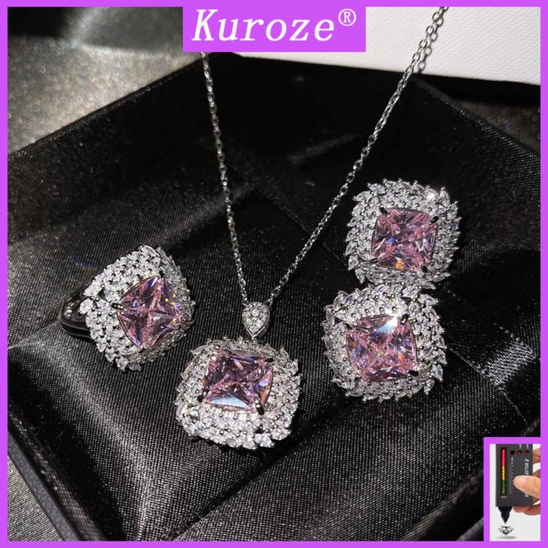 Product Introduction of Kuroze New Luxury Suit Ring Earrings Pendant Necklace for Women 17