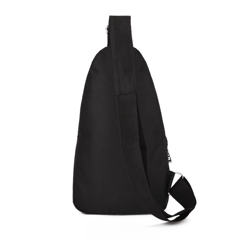 Product Introduction of 2025 new solid color chest bag men's trendy brand men's shoulder bag shoulder bag Oxford cloth casual bag small backpack 15
