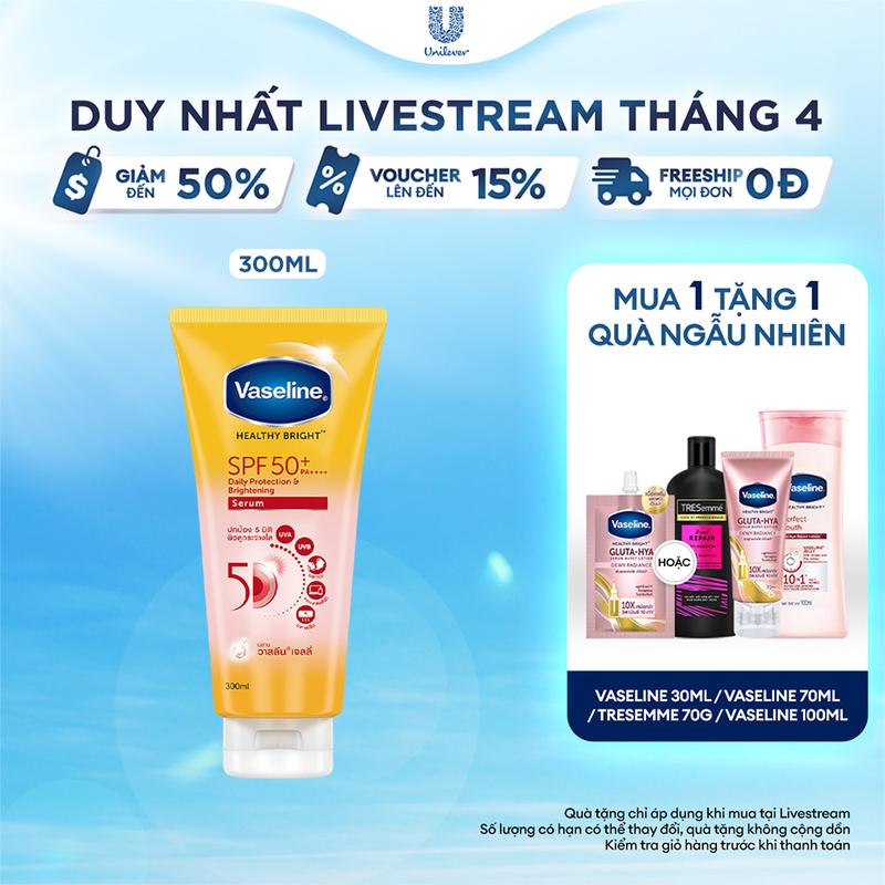 Serum Dưỡng Da Body Chống Nắng Vaseline Với SPF50+PA++++ Giúp Bảo Vệ Da Nữ 300ml [1]
