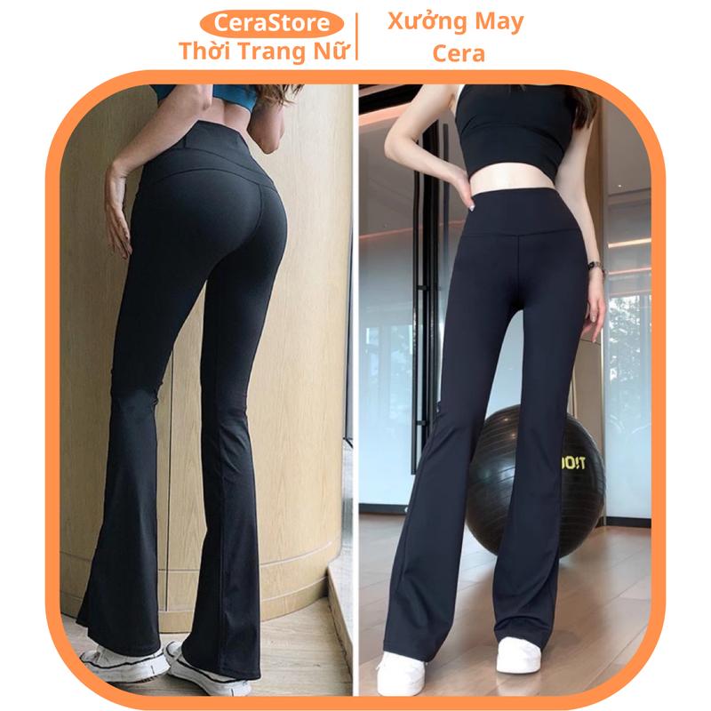  Quần Loe UMi Cạp Cao 10cm định hình V3 gen bụng chiều dài 96-97cm Nữ Pants Women 