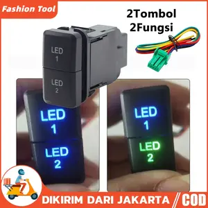 Fashion Tool Switch Saklar Tombol Foglamp Fog Lamp Daihatsu Toyota Universal Besar 2 Tombol 2 Fungsi THS