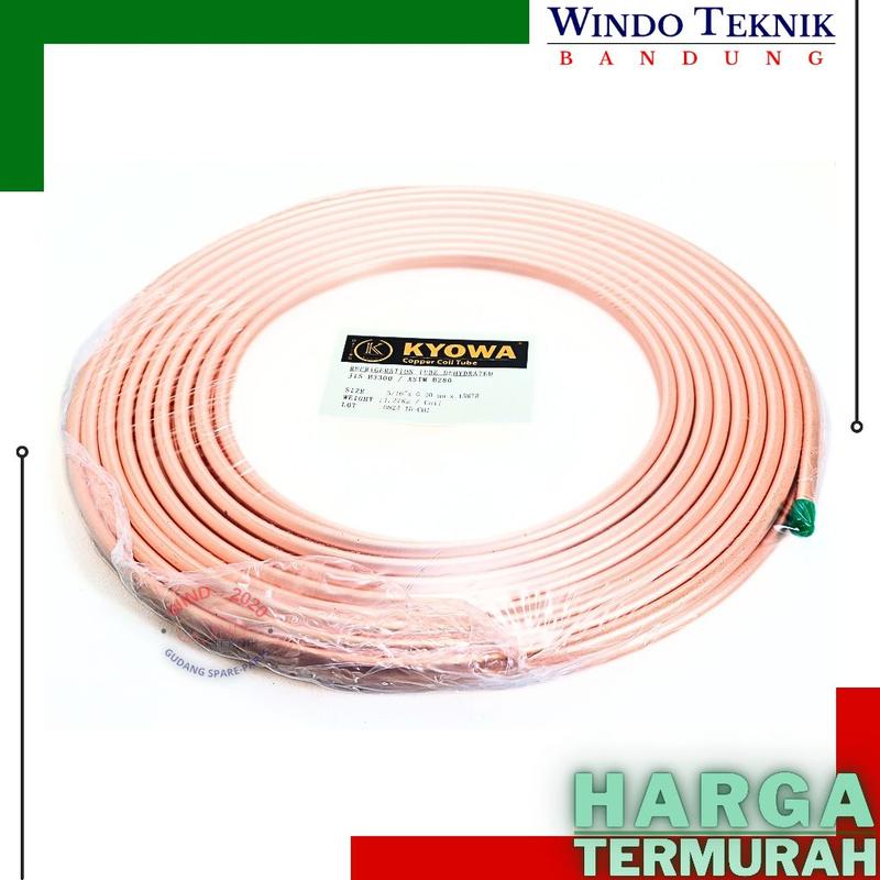 PIPA TEMBAGA SINGLE 5/16" INCI ( 7.5MM ) TEBAL | PIPA CAPILER 5 / 16 INCH UNTUK KULKAS / FREEZER COOPER TUBE SIZE 5/16" | PIPA SINGLE CAPILLER COOPER ASTM UKURAN 5/16" INCHI PER 1 METER 2