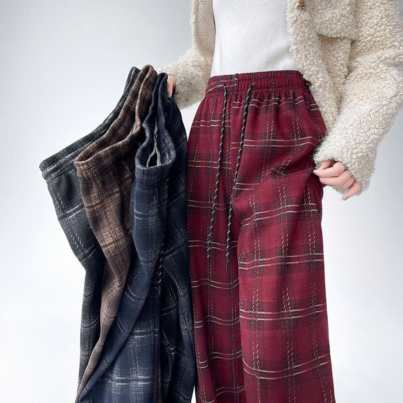 KẺ XUÔNG 8801 Quần kẻ caro chất umi dạ co giãn dễ mặc cá tính quần nữ quần cho bé Women Kids 19-50KG