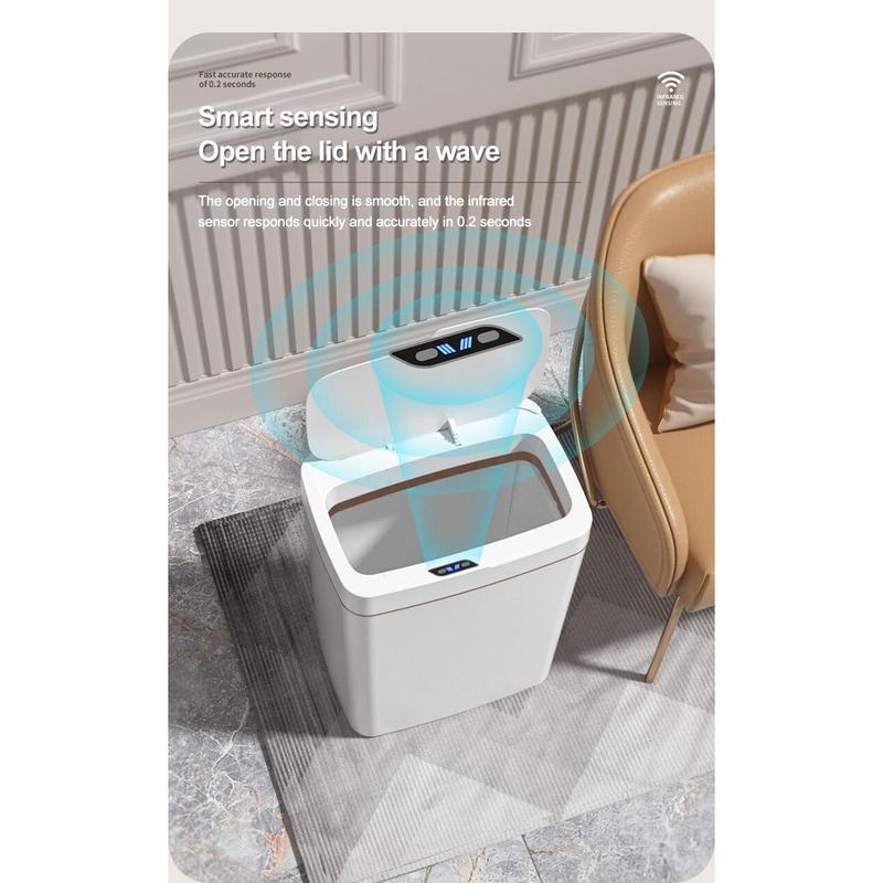Product Introduction of Thùng rác thông minh, XiaoZHUBANGCHU, Cảm biến tự động, Dung tích lớn, Nhỏ Gọn, Thích hợp cho nhà bếp và phòng ngủ Đựng Rác Đồng 22