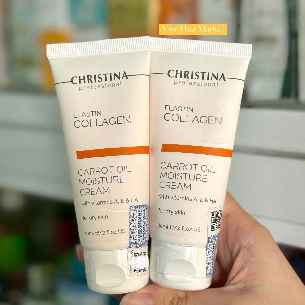 [Chính hãng] Kem Dưỡng Christina Elastin Collagen Có Retinol Chống Lão Căng Bóng Carrot Oil Placenta Cam Xanh Lá Da Khô Dầu Mụn 60ML