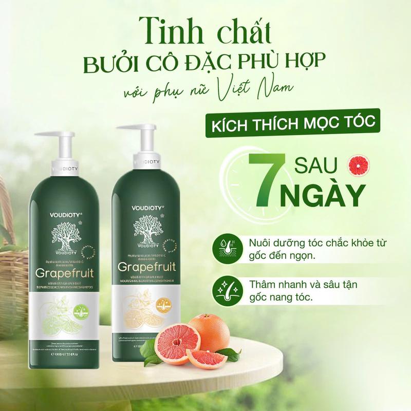  Dầu Gội Xả Biotin Voudioty Bưởi Grapefruit Giảm Rụng Tóc Mềm Mượt Tóc Bảo Vệ Tóc 