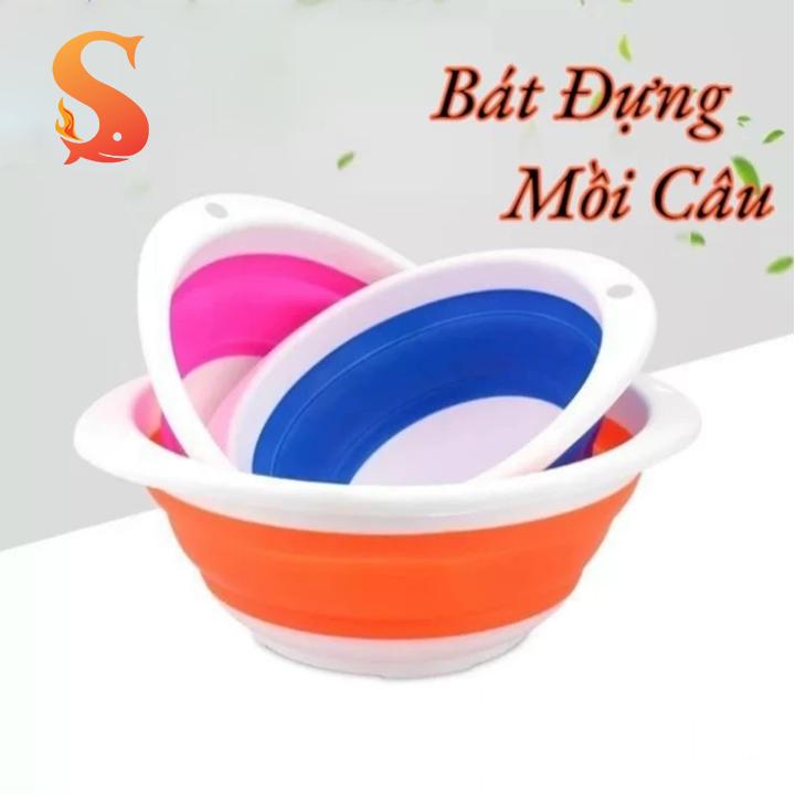 Bát Đựng Mồi Câu Cá Gấp Gọn Tiện Lợi , Bát Trộn Mồi Câu Cá Khay Đựng Mồi Câu PK-27