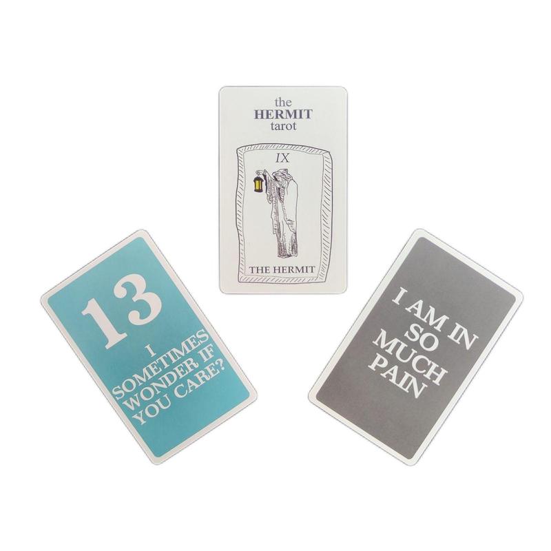 Product Introduction of 100pcs/set the Hermit Tarot Messages Oracle Number Tarot Card, Unisex English Cards Game, Casual Desktop Games for Adults 13