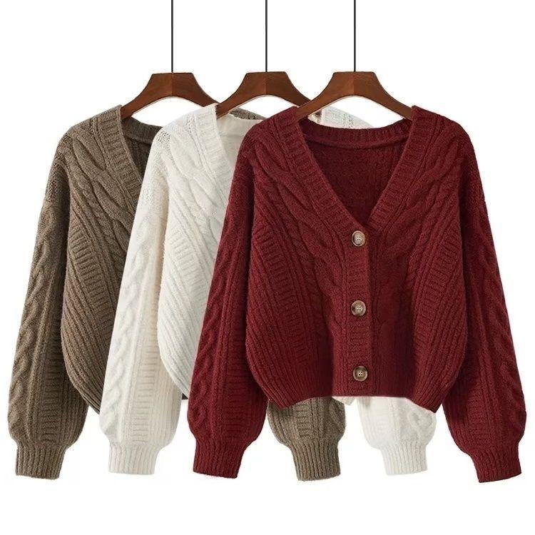 Product Introduction of Áo Cardigan Dệt Kim, Cổ Chữ V, Phong Cách Cổ Điển Bó Sát, Áo Len Ngắn Cho Nữ, Dáng Rộng Vừa Vặn, Mỏng, Thích Hợp Cho Mùa Xuân Và Mùa Thu, Phù Hợp Với Phong Cách Phương Tây 1
