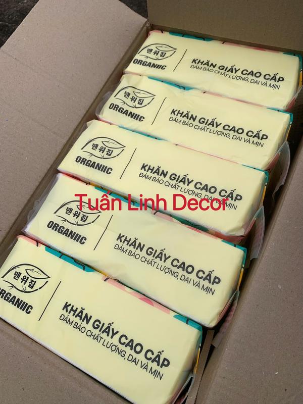 MUA 5 BỊCH TẶNG 1 BỊCH TỔNG 6 BỊCH TẶNG KÈM 2 MÓC TREO GIẤY OGANIC 1000 TỜ/ BỊCH GIẤY 4 LỚP DAI MỀM MỊN 1