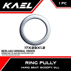 GROSIR Ring Pully Vario & Beat & Scoopy Dll Washer Pulli Pull Puli Rumah Roller Loler Rolerr Roler 17x23x1.2