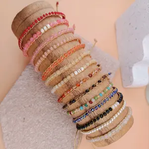 Callista Bracelet - Gelang Tangan Wanita Tali Serut Mutiara Air Tawar Gemstone Crystal Healing Stone Batu Anti Karat Pudar Murah Handmade Buatan Tangan Adjustable