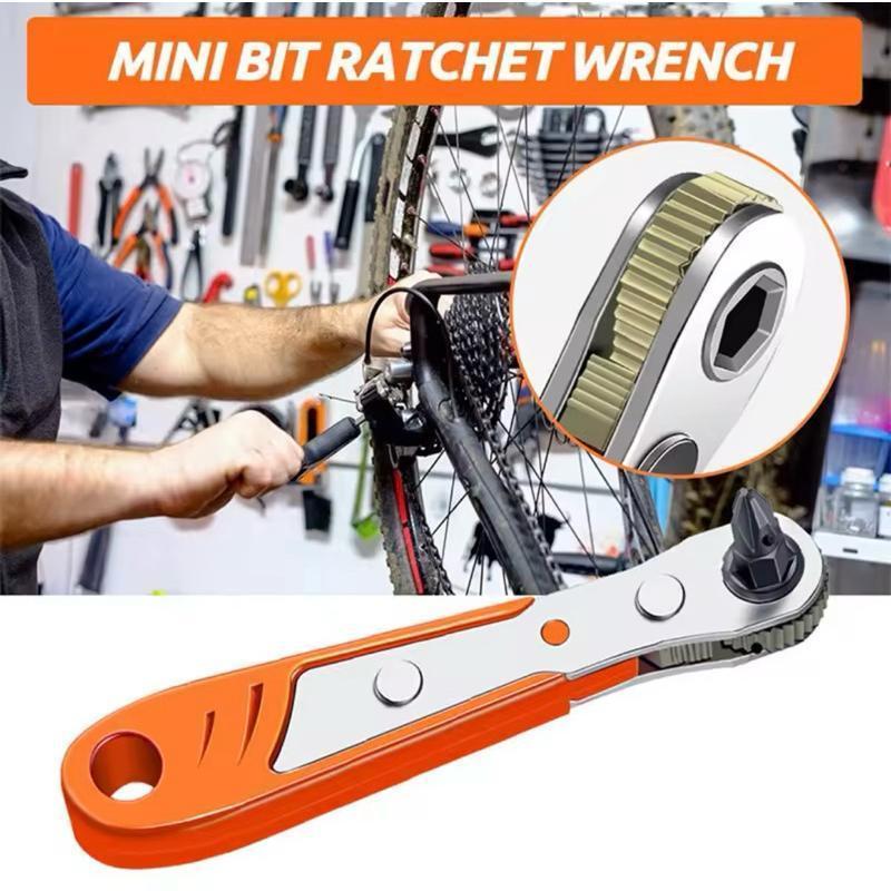 Obeng Ratchet 36 Gigi Cocok untuk Ruangan Kecil di Sepeda Motor dan Mobil Alat Obeng Fender Siku Berbentuk L Maju dan Mundur 1+10+9pcs Selongsong 5mm-13mm 1/4 Adaptor