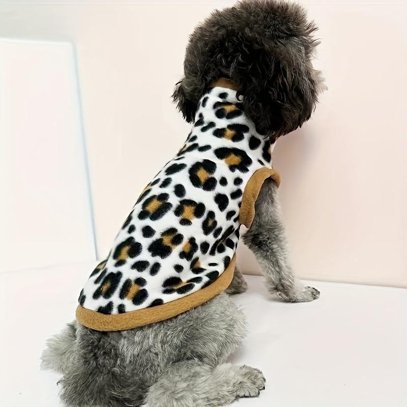 Leopard Print Dog Sweater, Comfortable And Stylish Dog Clothes, Pet Clothes For Fall & Winter, Dog & Cat Clothing Supplies 5