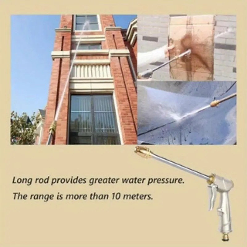 Garden Hose Nozzle, High Pressure Spray Tool, 360° Rotating Water Adjustment for Car Washing, Outdoor Gardening, Pets Shower, Patio Cleaning 8