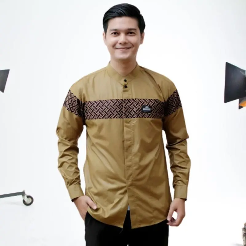 TERMURAH Kemeja Koko YORDAN Koko Pria Putih Kemko Putih Seragam Hadroh Terbaru Baju Koko pria Dewasa 1