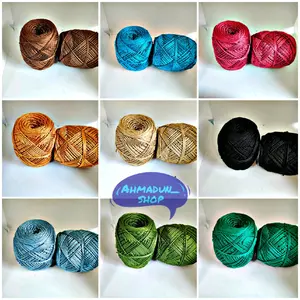 Benang Rajut Poly Kilap D27 Benang Rajut Polyester Polos Knitting Yarn Berat 100 Gram Ukuran Ply D27 Warna Mengkilap Tahan Lama Dan Kuat Untuk Projek Rajutan