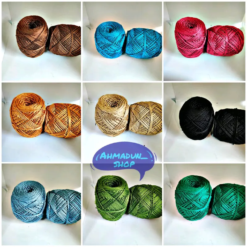 BENANG RAJUT POLY KILAP PILIH WARNA 1PAK (10PCS) BENANG RAJUT